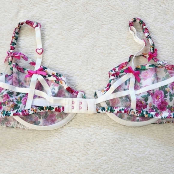 New!For Love and Lemons Heart Bloom Underwire Bra - Picture 10 of 13